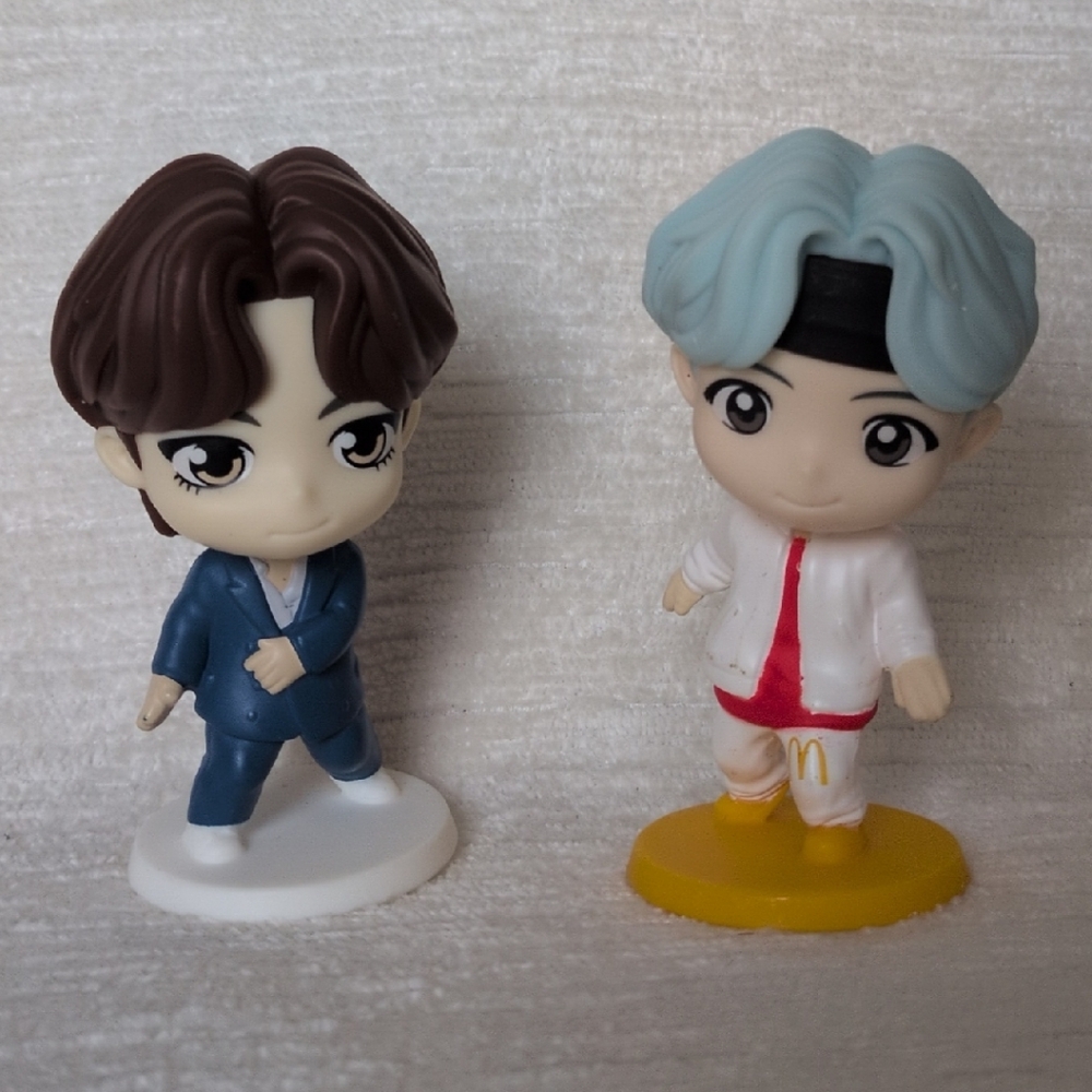 K-Pop McDonald's Figurine Set - Of V and Suga  Preloved Good Condition